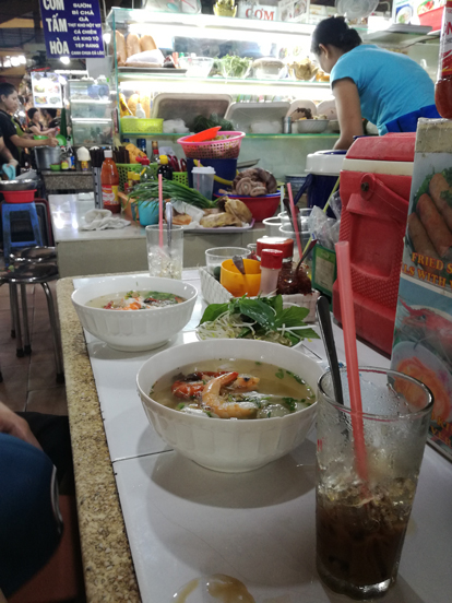 pho is a tyraditional soup in vietnam this is with prawns