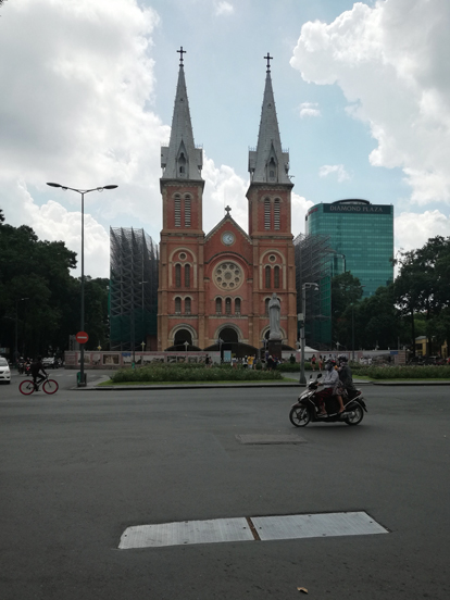 catholic church in saigon, its a replic of notre dame in paris