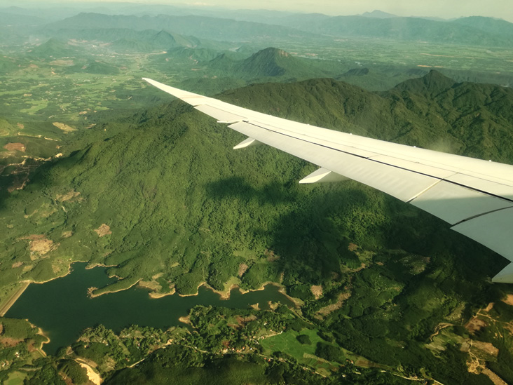 a very nice view from the airplane in da nang