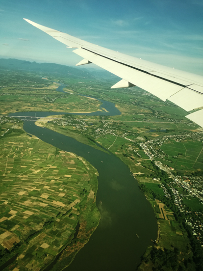 a river you could see from the airplane in da nang