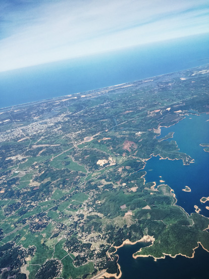 da nang view from the airplane