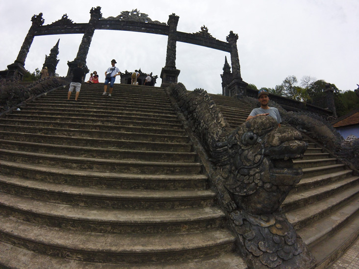 dragons as decoration of the Khai Dinh tomb in hue