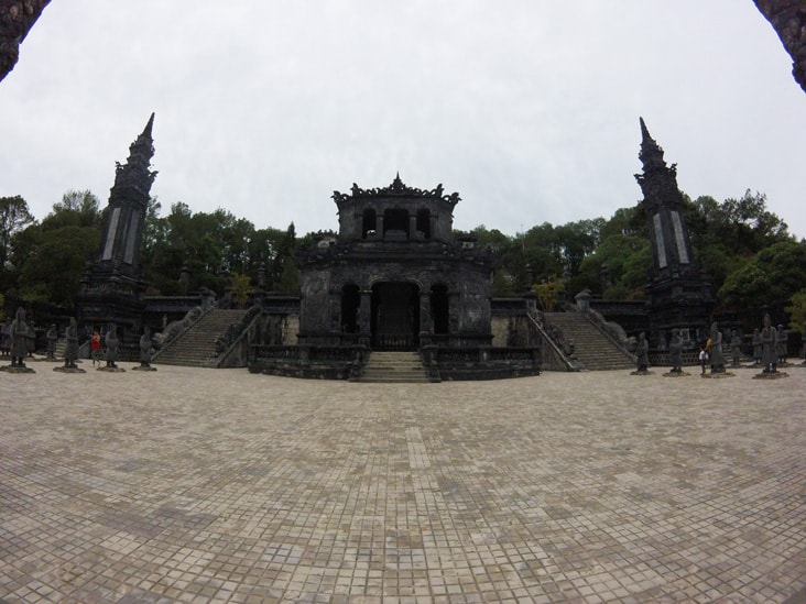 temple in the second floor of Khai Dinh tomb in hue