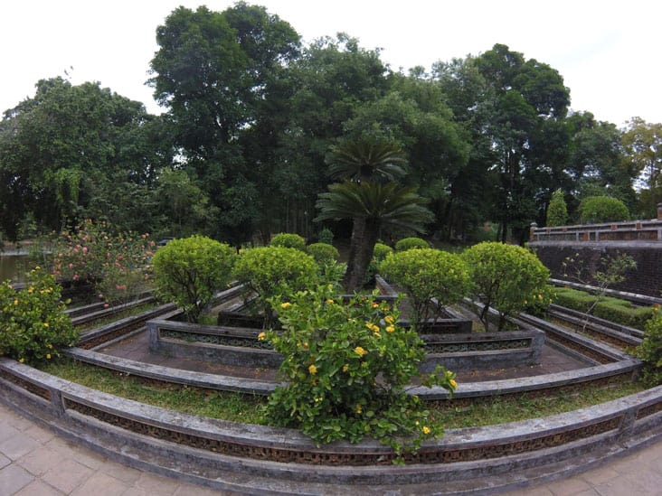 garden in Minh Mang tomb in hue