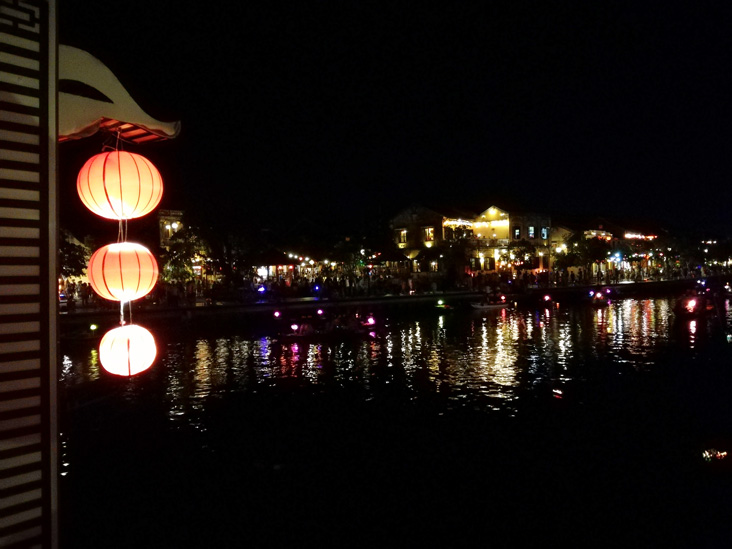 Hoi An old town during the nihgt with the traditional laterns