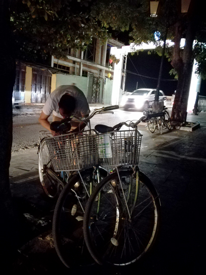 in hoi an you could park your bike wherever and nothing going to happen