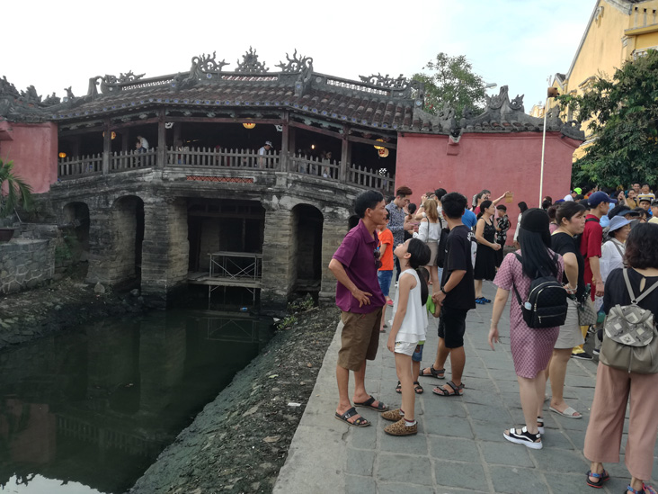 japanese bridge so crowded. It is one of the highlights in hoi an