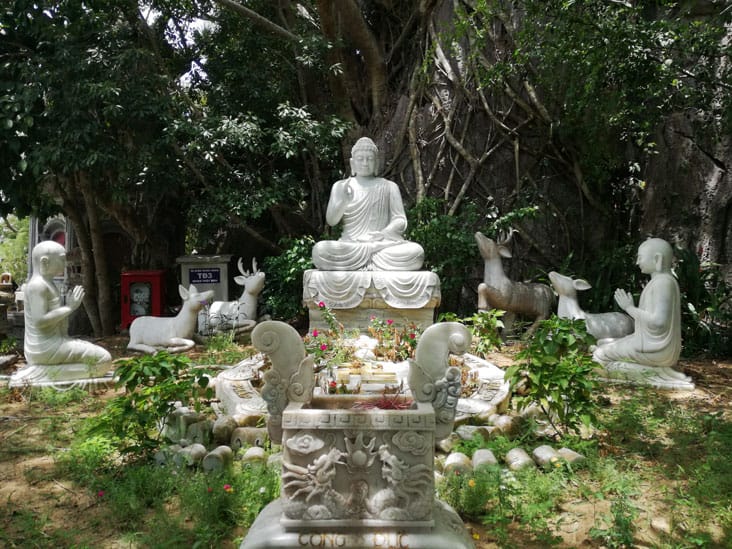 Lady buda at marble mountain in Da Nang vietnam