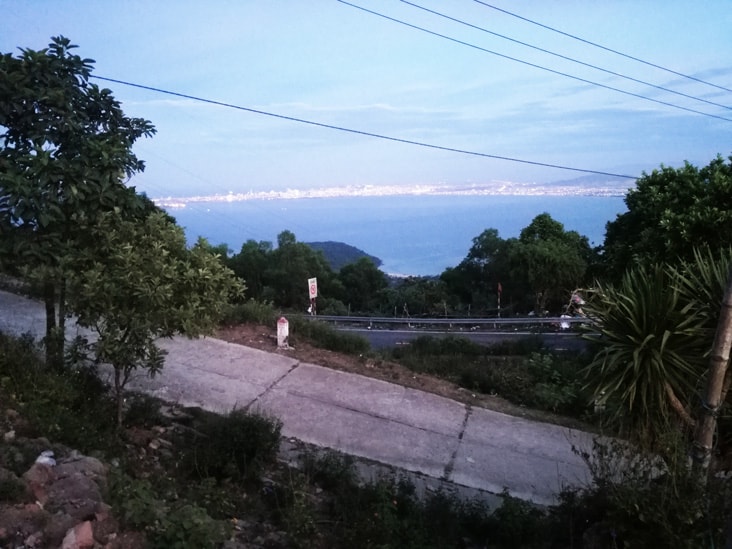 going up in hai van pass vietnam