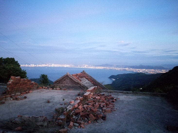 view from the bunker in hai van pass da nang