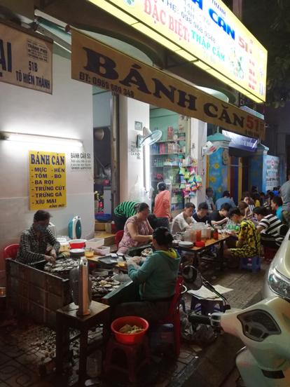 a mix of restaurant and street food in nha trang