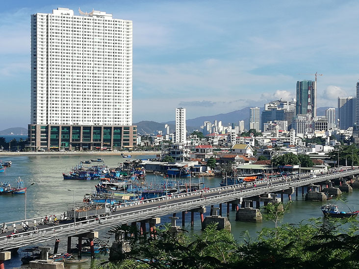 The view of nha trang city from po nagar in vietnam
