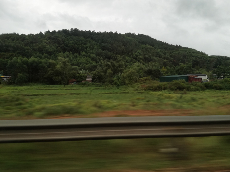 on the way to the airport in hue vietnam