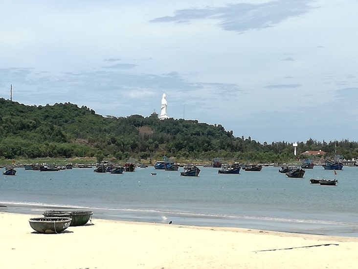 photo of the Monkey mountain taken from the beach in da nang. You could see from here the monument of lady buddha