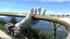 Golden bridge in da nang is one of the icons of the city