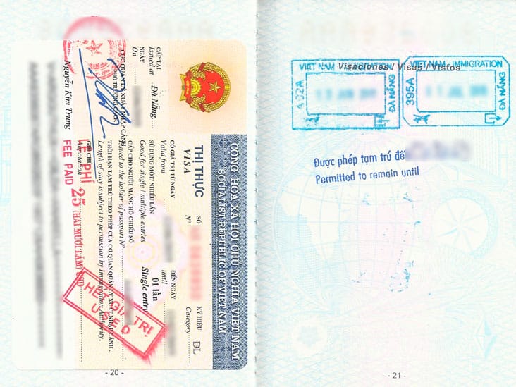 toursit visa in vietnam